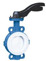 全襯四氟手柄蝶閥（對(duì)夾式）